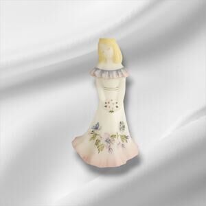 Fenton Bridesmaid Satin White Hand Painted S. Miller Signed #1400